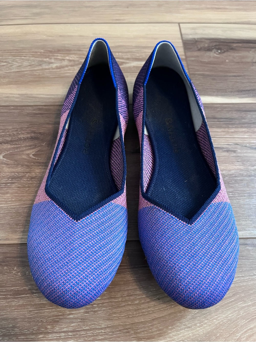 Rothy’s metallic lilac flats